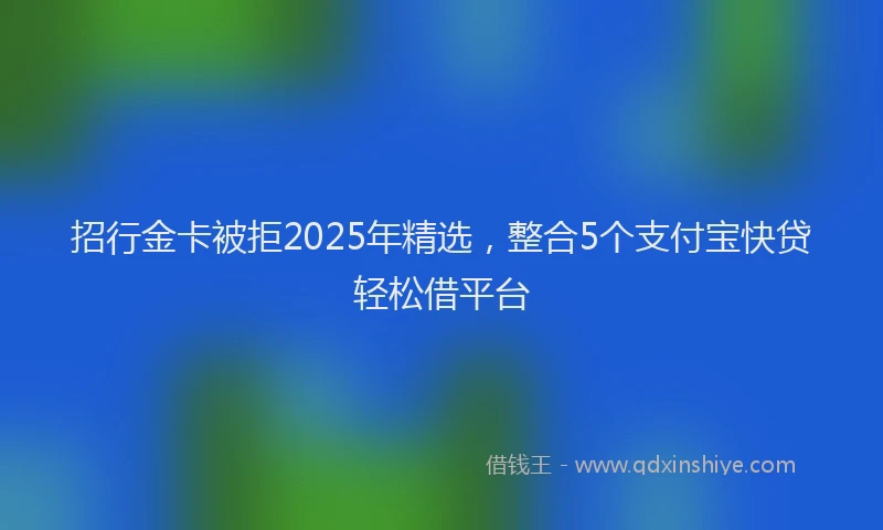 招行金卡被拒2025年精选，整合5个支付宝快贷轻松借平台