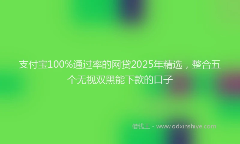 支付宝100%通过率的网贷2025年精选，整合五个无视双黑能下款的口子