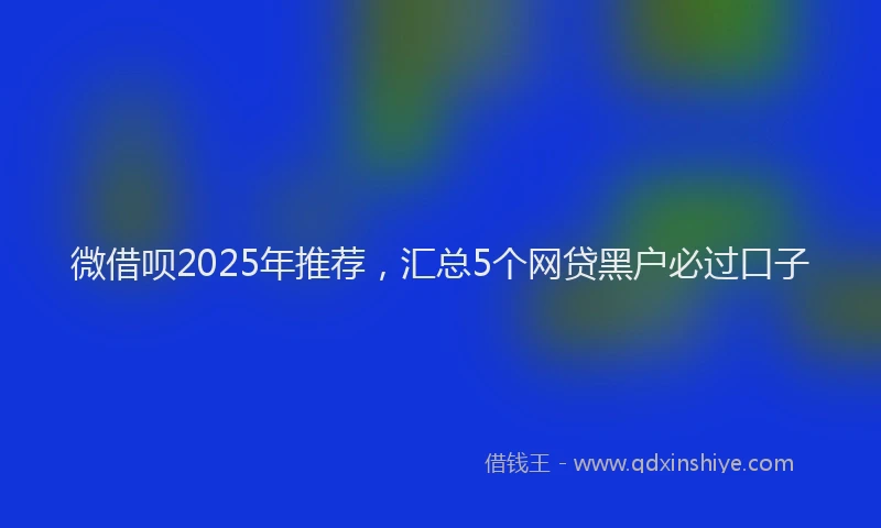 微借呗2025年推荐，汇总5个网贷黑户必过口子