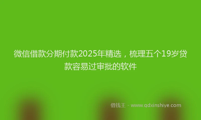 微信借款分期付款2025年精选，梳理五个19岁贷款容易过审批的软件