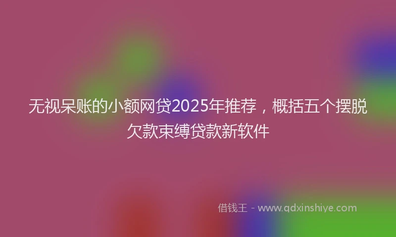 无视呆账的小额网贷2025年推荐，概括五个摆脱欠款束缚贷款新软件