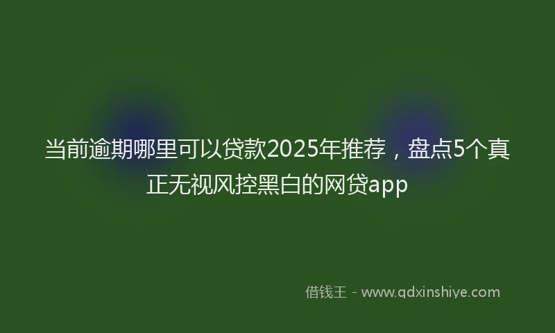 当前逾期哪里可以贷款2025年推荐，盘点5个真正无视风控黑白的网贷app