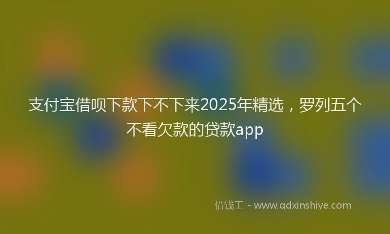 支付宝借呗下款下不下来2025年精选，罗列五个不看欠款的贷款app