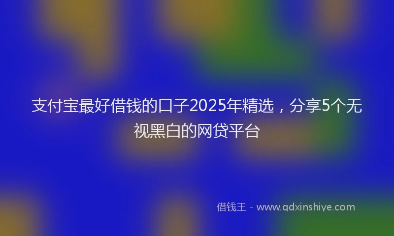 支付宝最好借钱的口子2025年精选，分享5个无视黑白的网贷平台