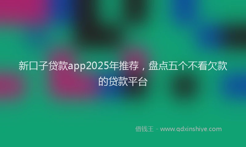新口子贷款app2025年推荐，盘点五个不看欠款的贷款平台