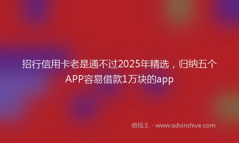 招行信用卡老是通不过2025年精选，归纳五个APP容易借款1万块的app