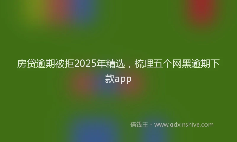 房贷逾期被拒2025年精选，梳理五个网黑逾期下款app