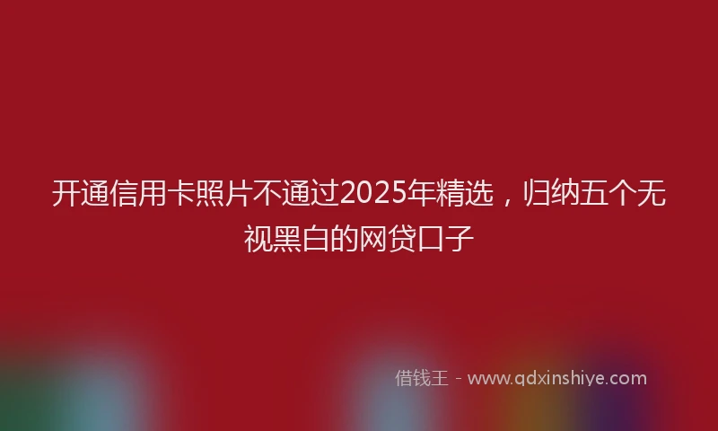 开通信用卡照片不通过2025年精选，归纳五个无视黑白的网贷口子