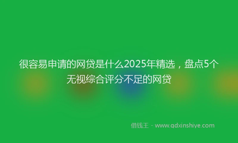 很容易申请的网贷是什么2025年精选，盘点5个无视综合评分不足的网贷