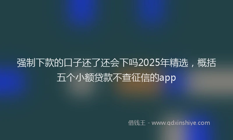 强制下款的口子还了还会下吗2025年精选，概括五个小额贷款不查征信的app