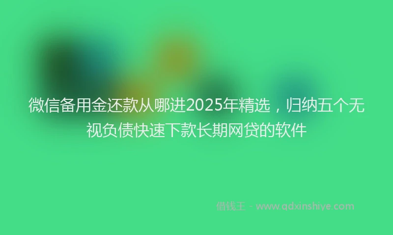 微信备用金还款从哪进2025年精选，归纳五个无视负债快速下款长期网贷的软件