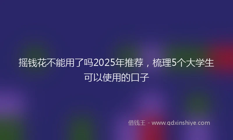摇钱花不能用了吗2025年推荐，梳理5个大学生可以使用的口子