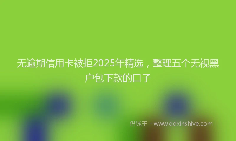 无逾期信用卡被拒2025年精选，整理五个无视黑户包下款的口子
