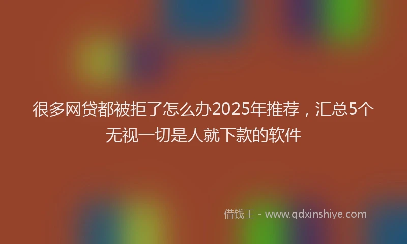很多网贷都被拒了怎么办2025年推荐，汇总5个无视一切是人就下款的软件