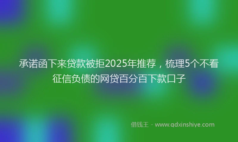 承诺函下来贷款被拒2025年推荐，梳理5个不看征信负债的网贷百分百下款口子