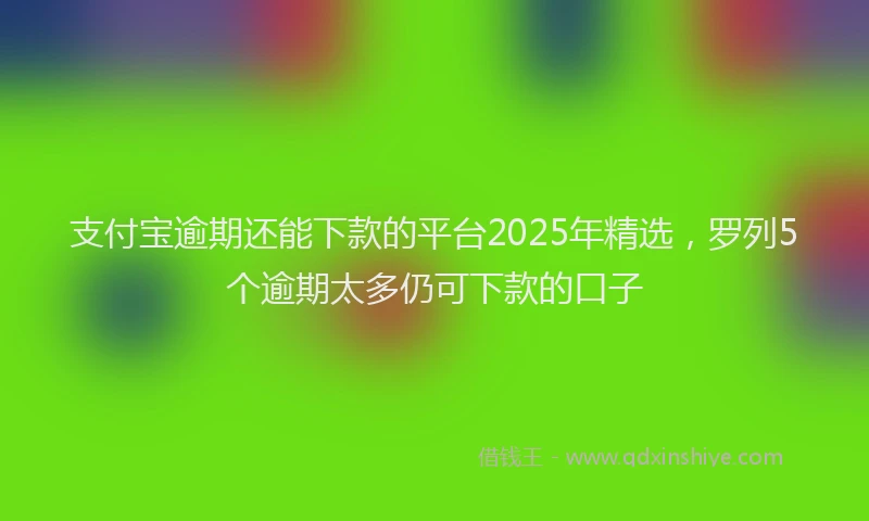 支付宝逾期还能下款的平台2025年精选，罗列5个逾期太多仍可下款的口子