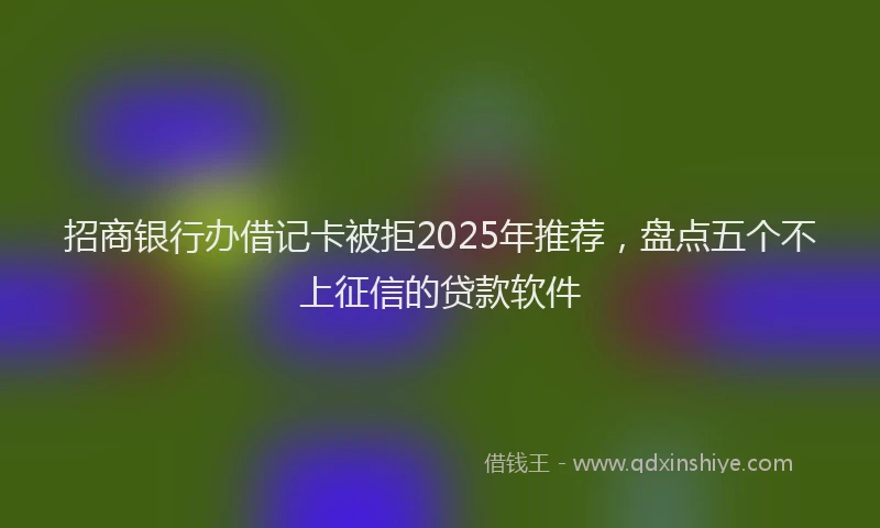 招商银行办借记卡被拒2025年推荐，盘点五个不上征信的贷款软件