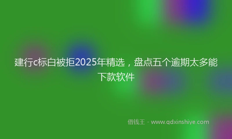 建行c标白被拒2025年精选，盘点五个逾期太多能下款软件