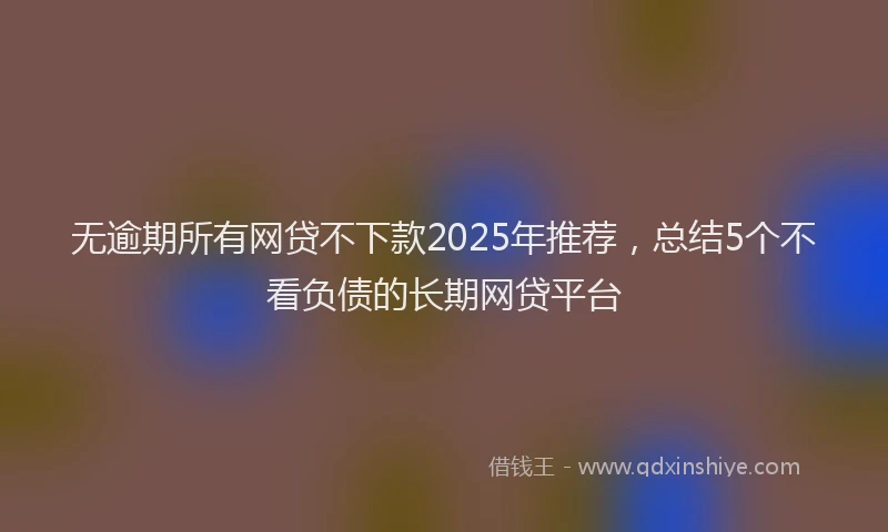 无逾期所有网贷不下款2025年推荐，总结5个不看负债的长期网贷平台