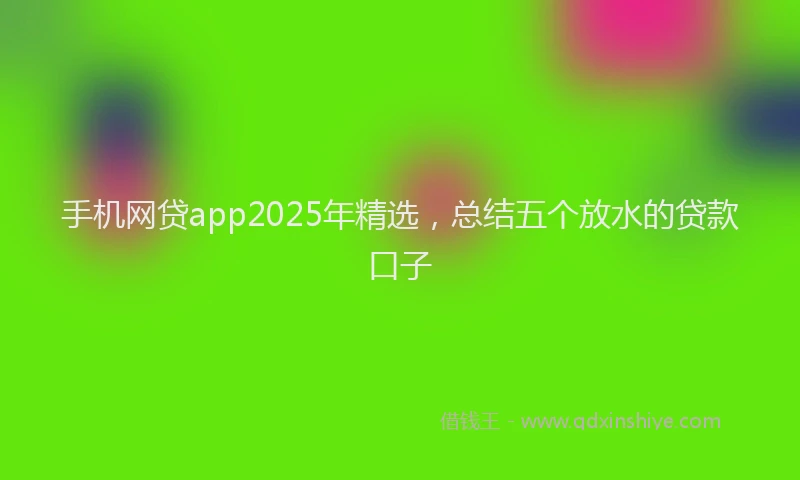 手机网贷app2025年精选，总结五个放水的贷款口子