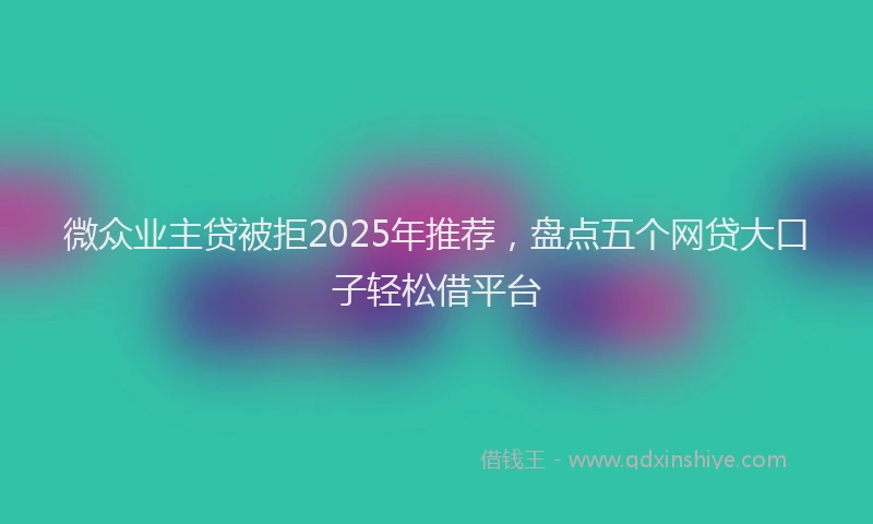 微众业主贷被拒2025年推荐，盘点五个网贷大口子轻松借平台