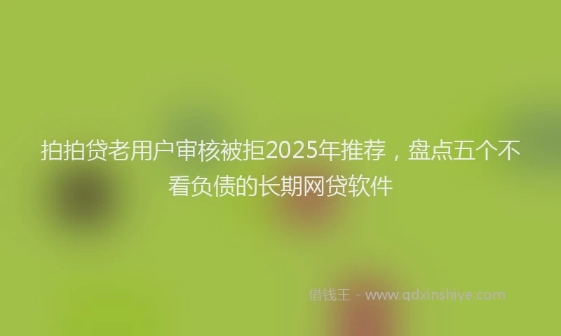 拍拍贷老用户审核被拒2025年推荐，盘点五个不看负债的长期网贷软件