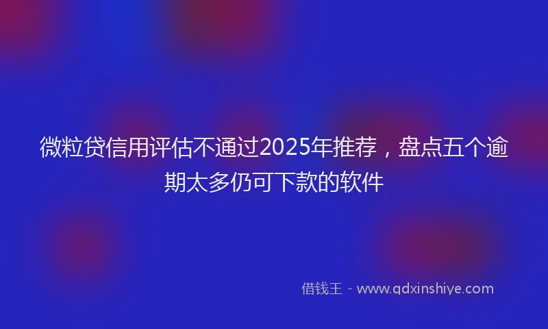 微粒贷信用评估不通过2025年推荐，盘点五个逾期太多仍可下款的软件