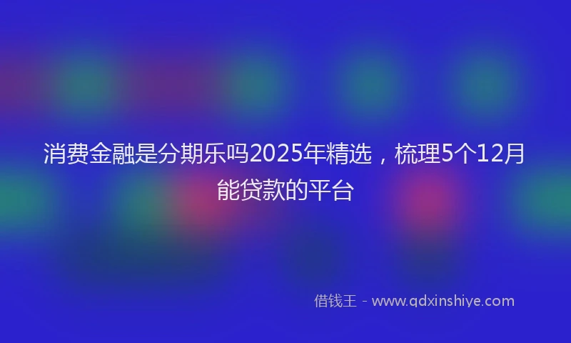 消费金融是分期乐吗2025年精选，梳理5个12月能贷款的平台