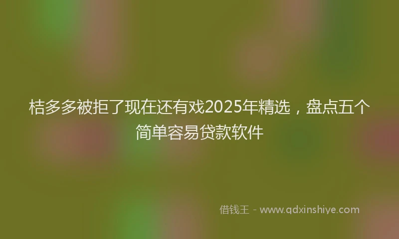 桔多多被拒了现在还有戏2025年精选，盘点五个简单容易贷款软件