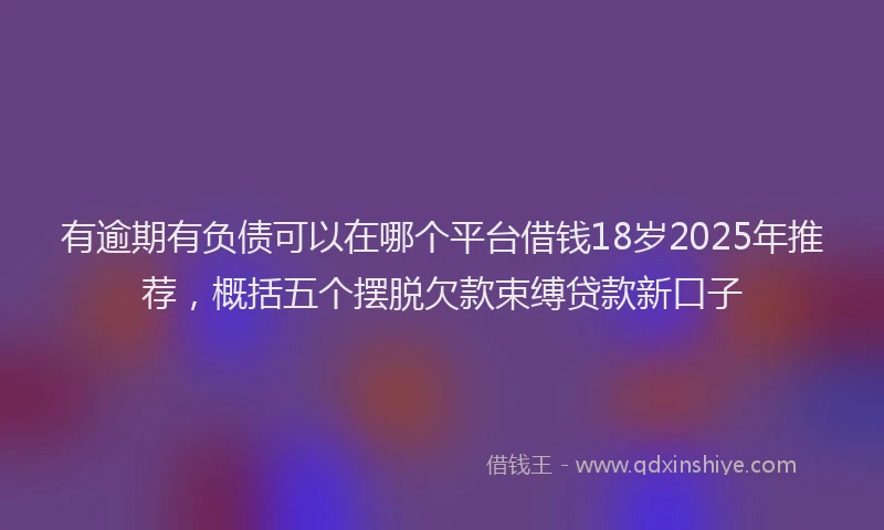 有逾期有负债可以在哪个平台借钱18岁2025年推荐，概括五个摆脱欠款束缚贷款新口子