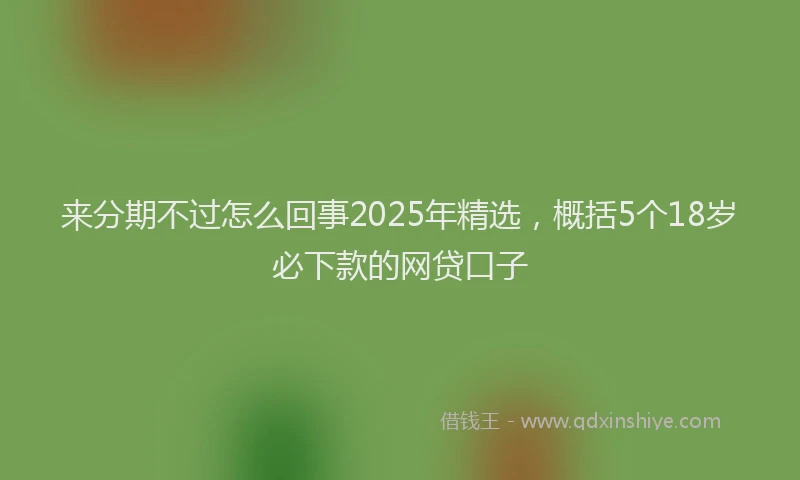 来分期不过怎么回事2025年精选，概括5个18岁必下款的网贷口子