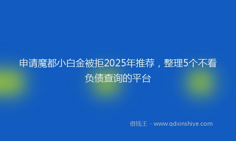 申请魔都小白金被拒2025年推荐，整理5个不看负债查询的平台