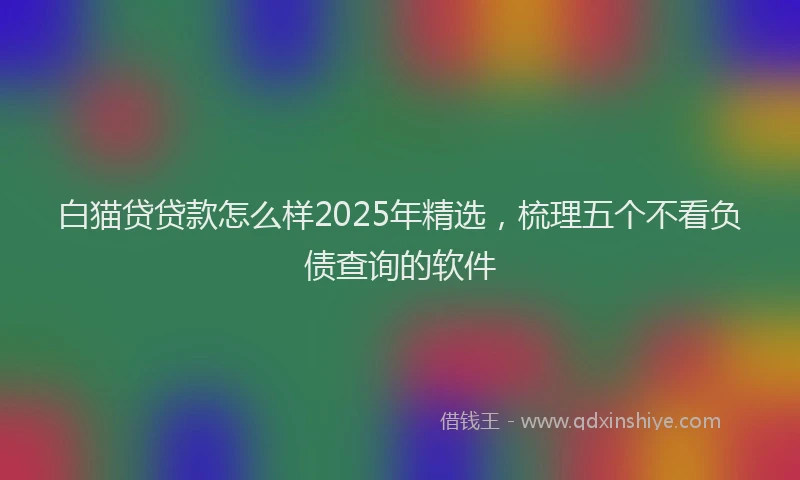 白猫贷贷款怎么样2025年精选，梳理五个不看负债查询的软件