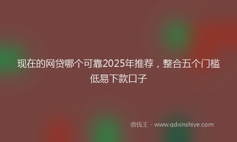 现在的网贷哪个可靠2025年推荐，整合五个门槛低易下款口子
