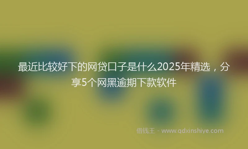 最近比较好下的网贷口子是什么2025年精选，分享5个网黑逾期下款软件
