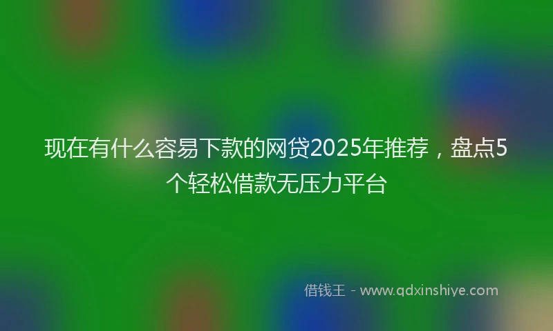 现在有什么容易下款的网贷2025年推荐，盘点5个轻松借款无压力平台