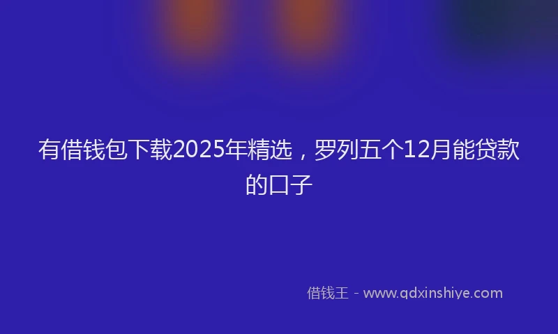 有借钱包下载2025年精选，罗列五个12月能贷款的口子