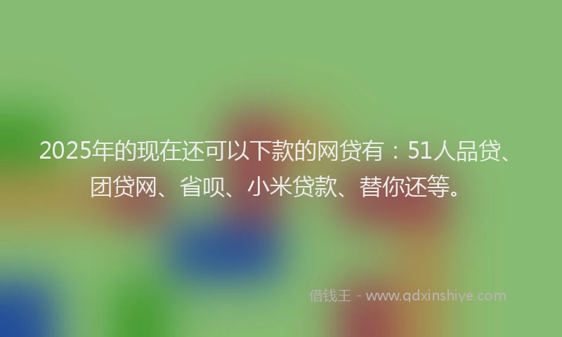 2025年的现在还可以下款的网贷有：51人品贷、团贷网、省呗、小米贷款、替你还等。