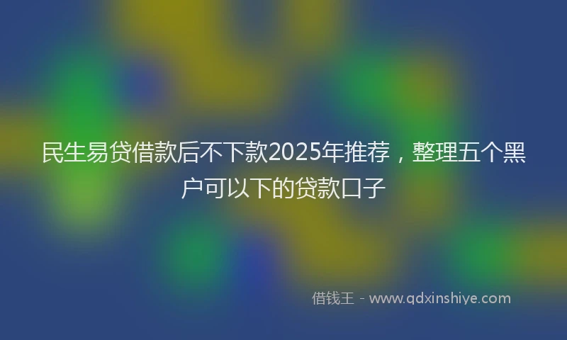 民生易贷借款后不下款2025年推荐，整理五个黑户可以下的贷款口子