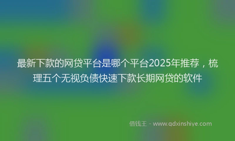 最新下款的网贷平台是哪个平台2025年推荐，梳理五个无视负债快速下款长期网贷的软件