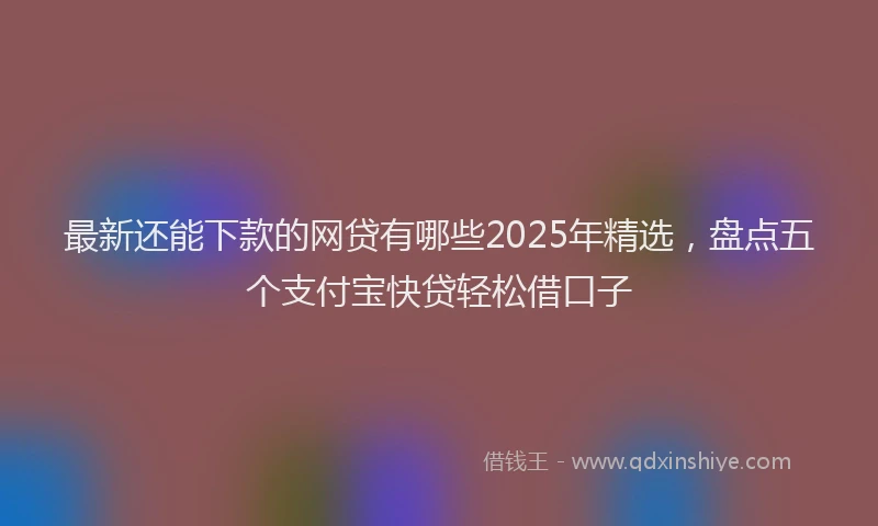 最新还能下款的网贷有哪些2025年精选，盘点五个支付宝快贷轻松借口子