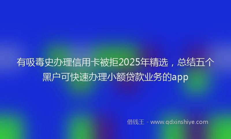 有吸毒史办理信用卡被拒2025年精选，总结五个黑户可快速办理小额贷款业务的app