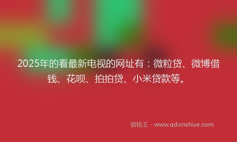 2025年的看最新电视的网址有：微粒贷、微博借钱、花呗、拍拍贷、小米贷款等。