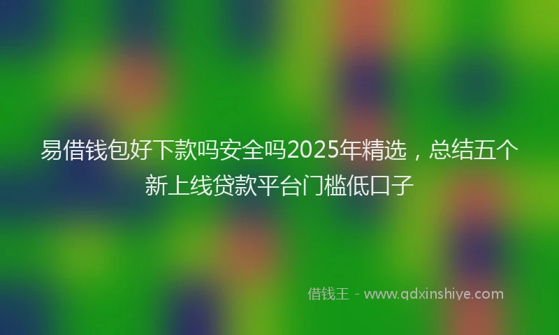 易借钱包好下款吗安全吗2025年精选，总结五个新上线贷款平台门槛低口子