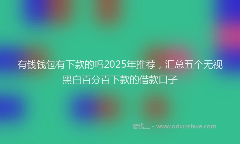 有钱钱包有下款的吗2025年推荐，汇总五个无视黑白百分百下款的借款口子