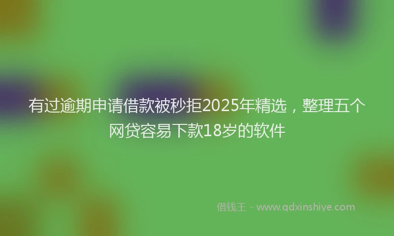 有过逾期申请借款被秒拒2025年精选，整理五个网贷容易下款18岁的软件