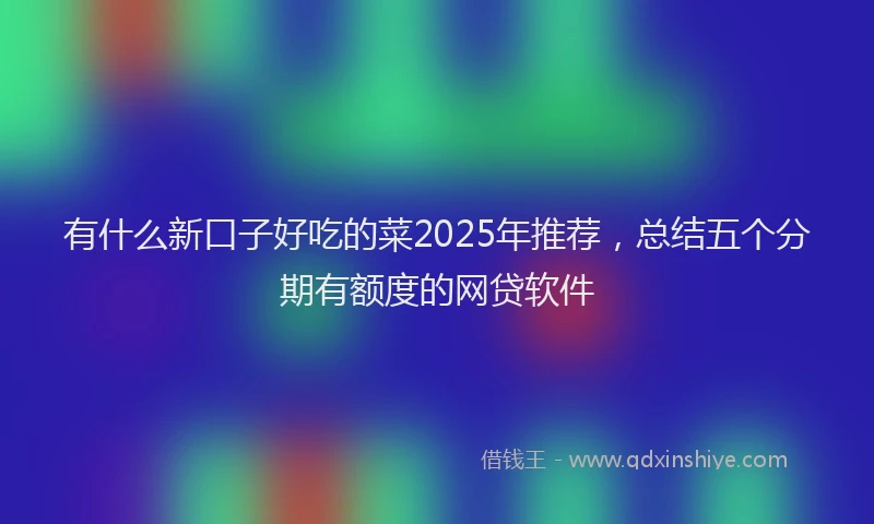 有什么新口子好吃的菜2025年推荐，总结五个分期有额度的网贷软件
