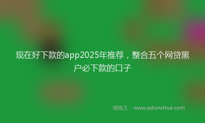 现在好下款的app2025年推荐，整合五个网贷黑户必下款的口子