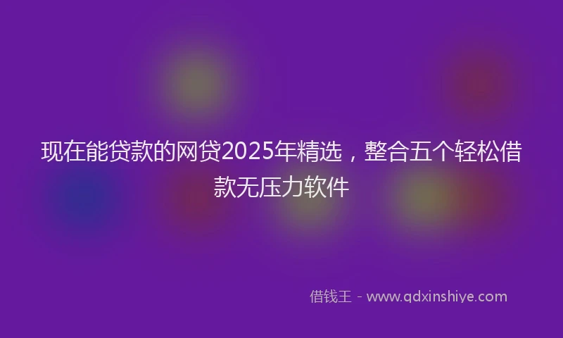 现在能贷款的网贷2025年精选，整合五个轻松借款无压力软件