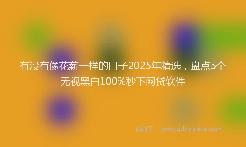 有没有像花薪一样的口子2025年精选，盘点5个无视黑白100%秒下网贷软件